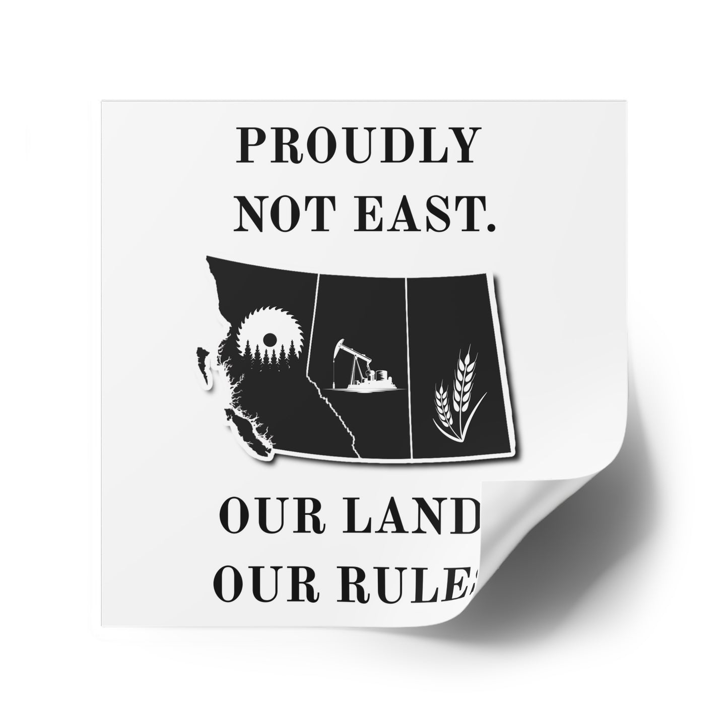 "Proudly Not East" Sticker
