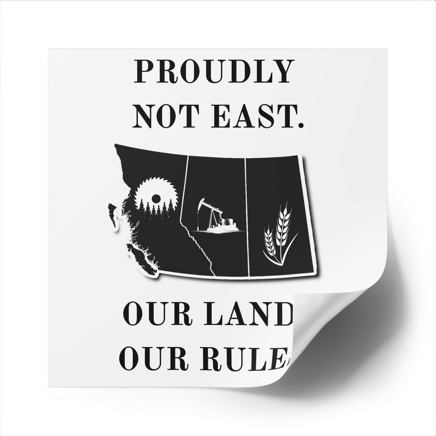 "Proudly Not East" Sticker