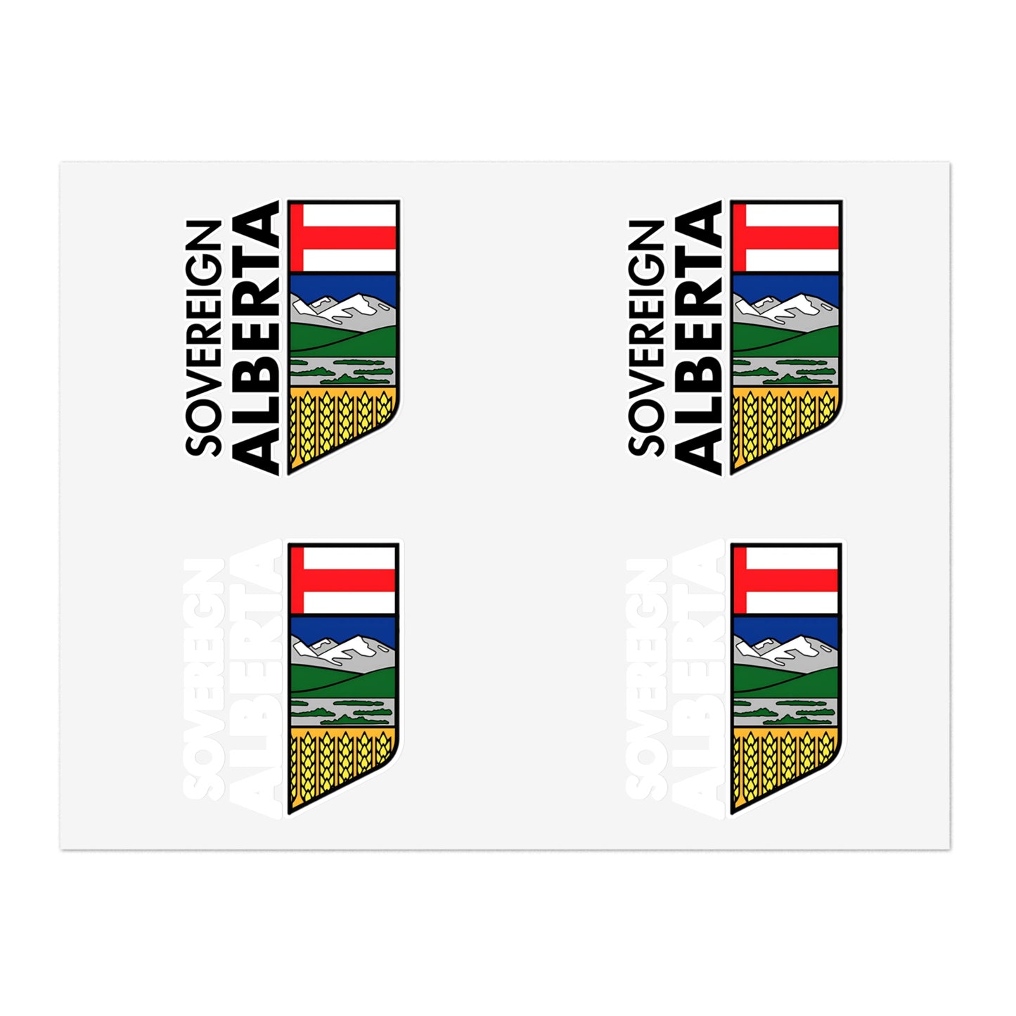 "Alberta Half-Crest" 4-Sticker Pack