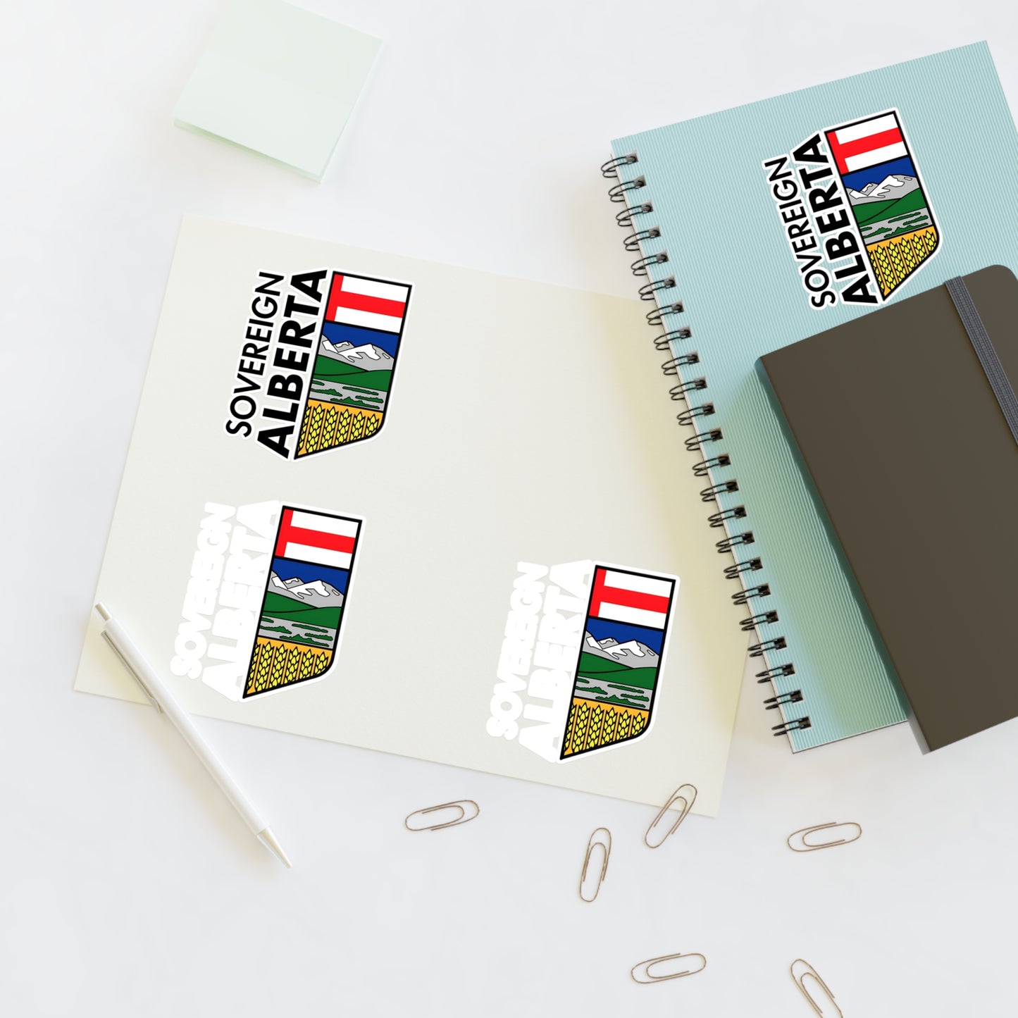 "Alberta Half-Crest" 4-Sticker Pack