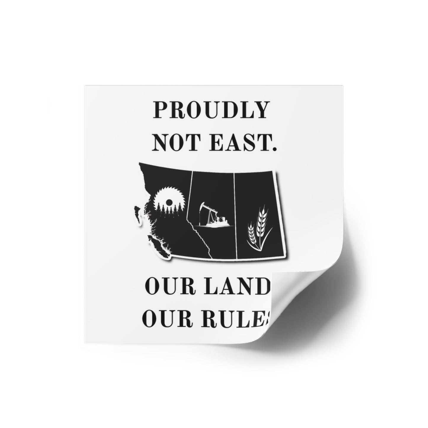"Proudly Not East" Sticker