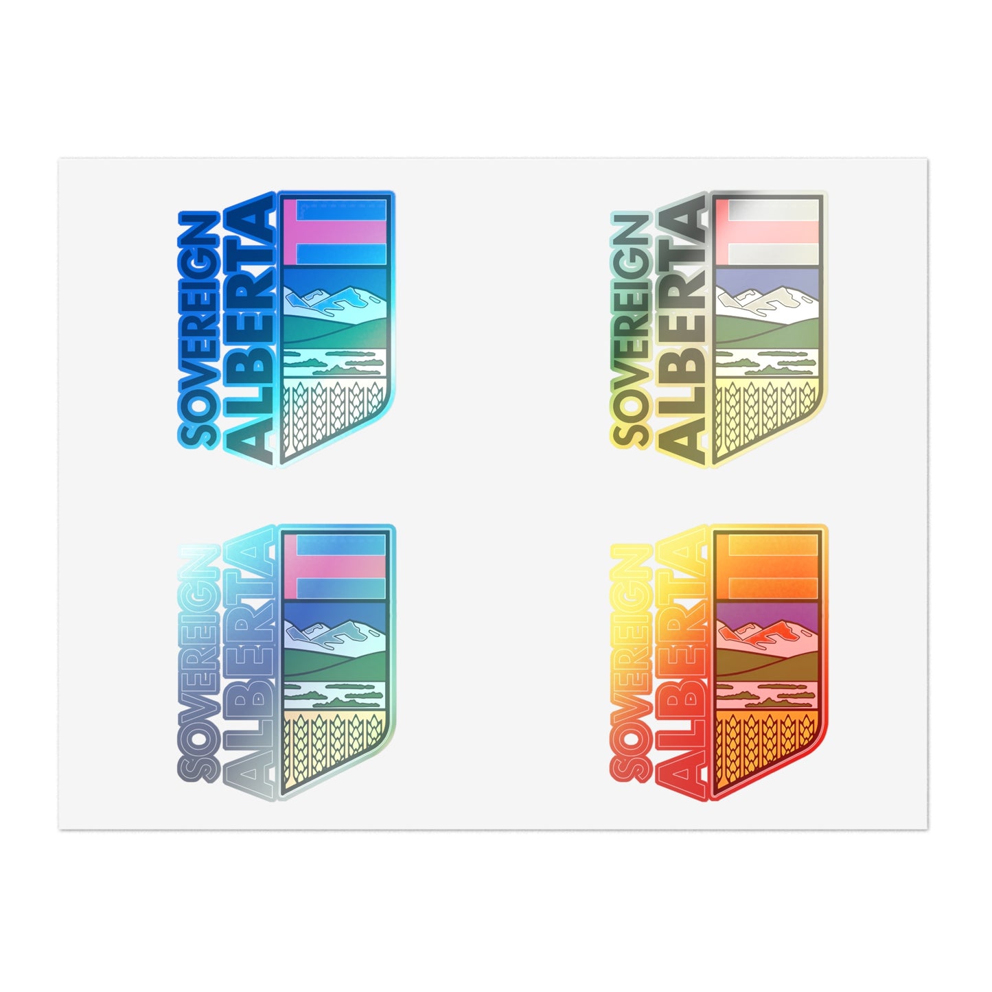 "Alberta Half-Crest" 4-Sticker Pack
