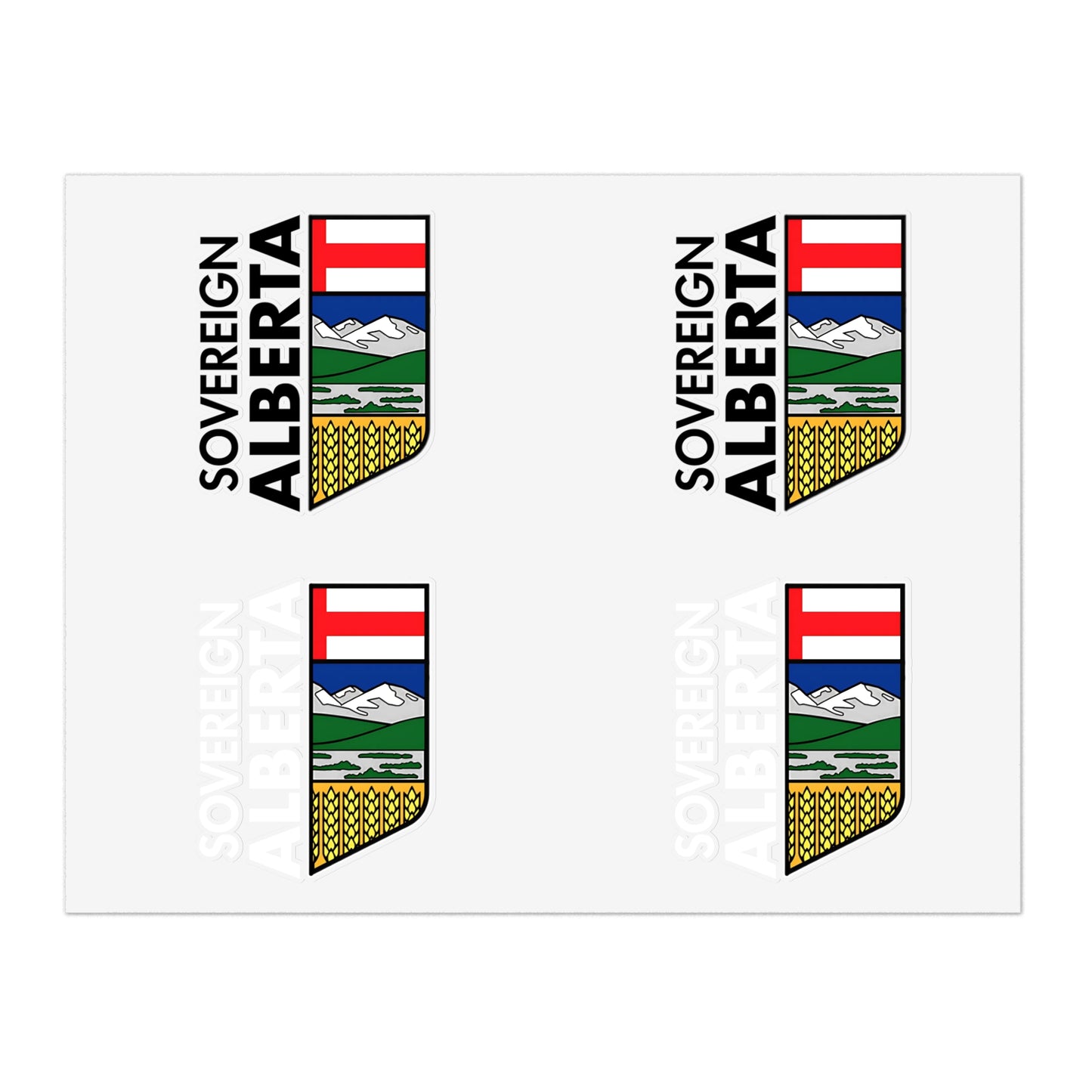 "Alberta Half-Crest" 4-Sticker Pack