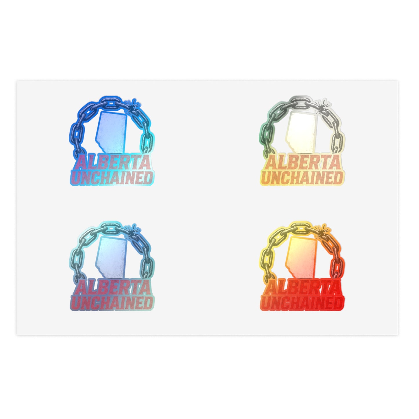 Alberta Unchained Sticker Pack of 4