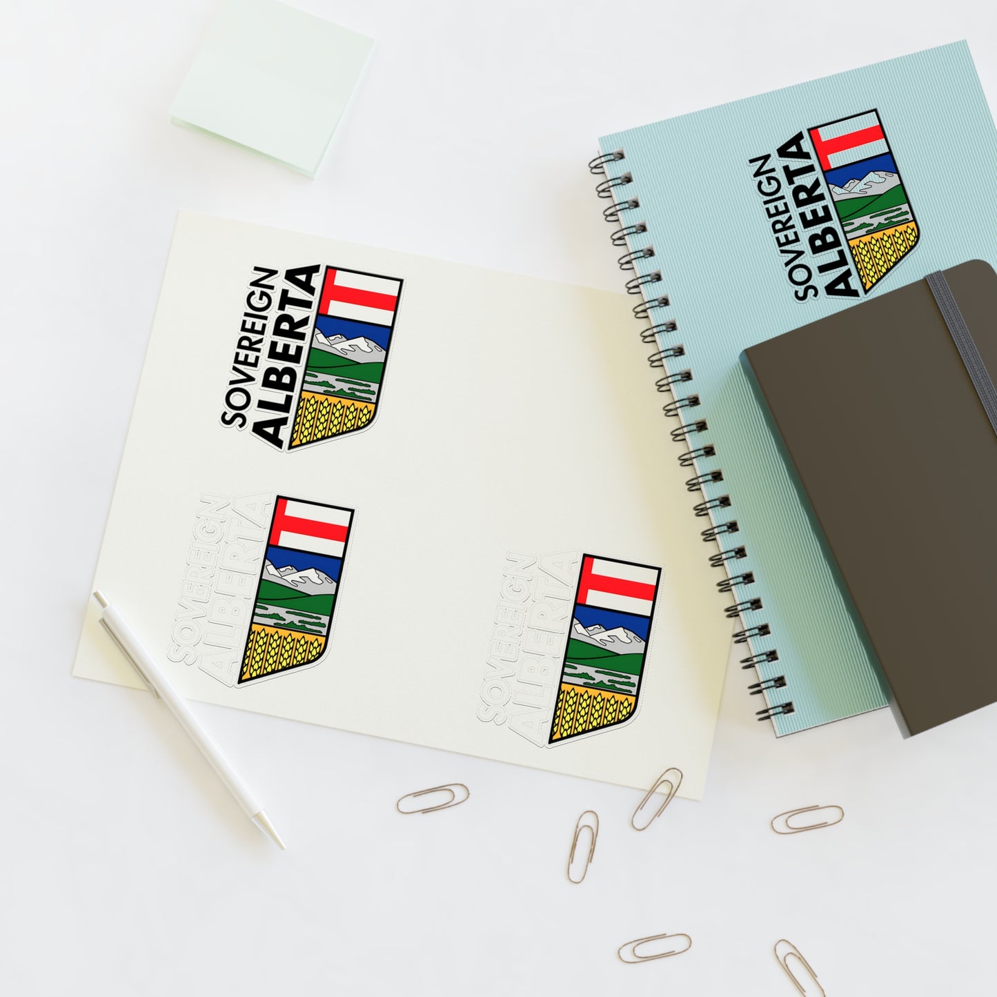 "Alberta Half-Crest" 4-Sticker Pack