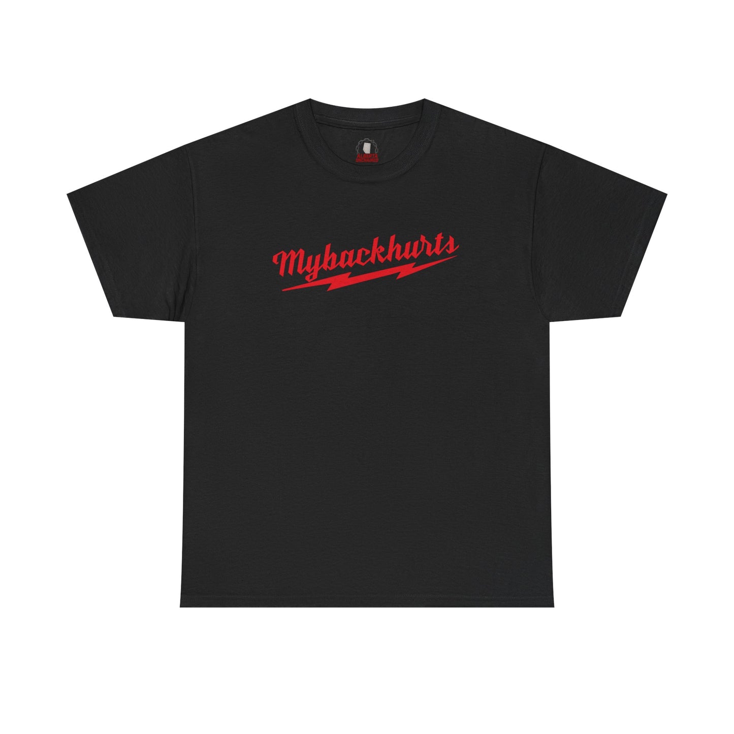 "Mybackhurts" T-Shirt, Red Logo
