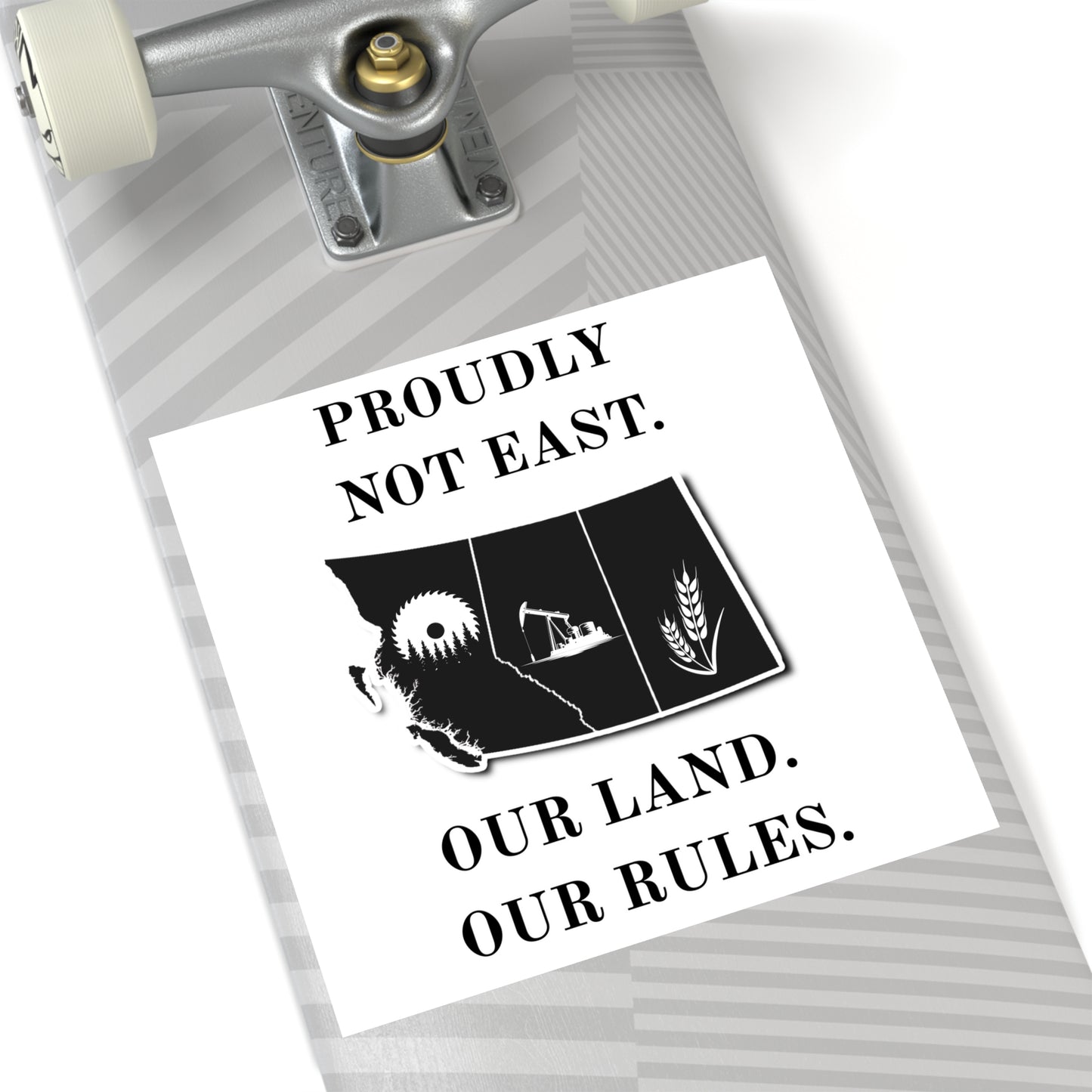 "Proudly Not East" Sticker