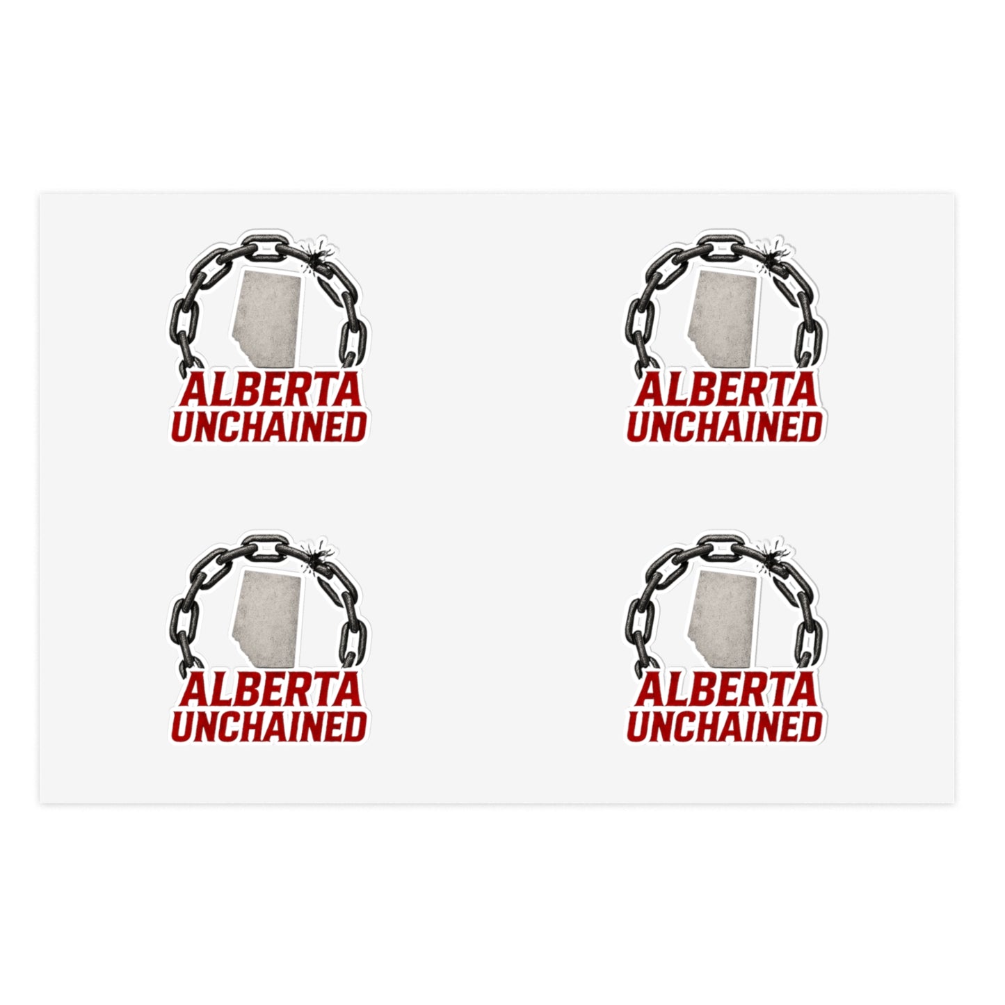 Alberta Unchained Sticker Pack of 4