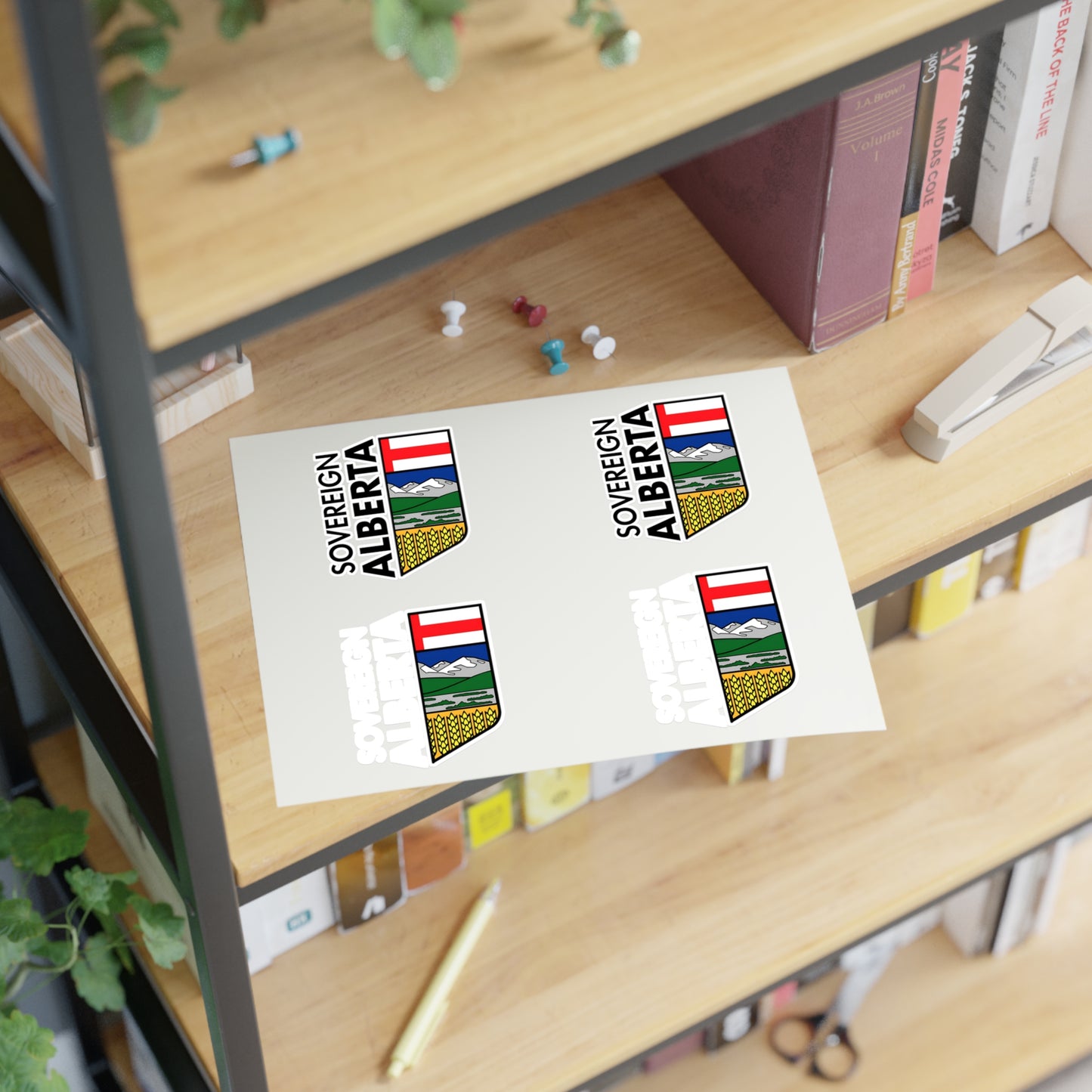 "Alberta Half-Crest" 4-Sticker Pack