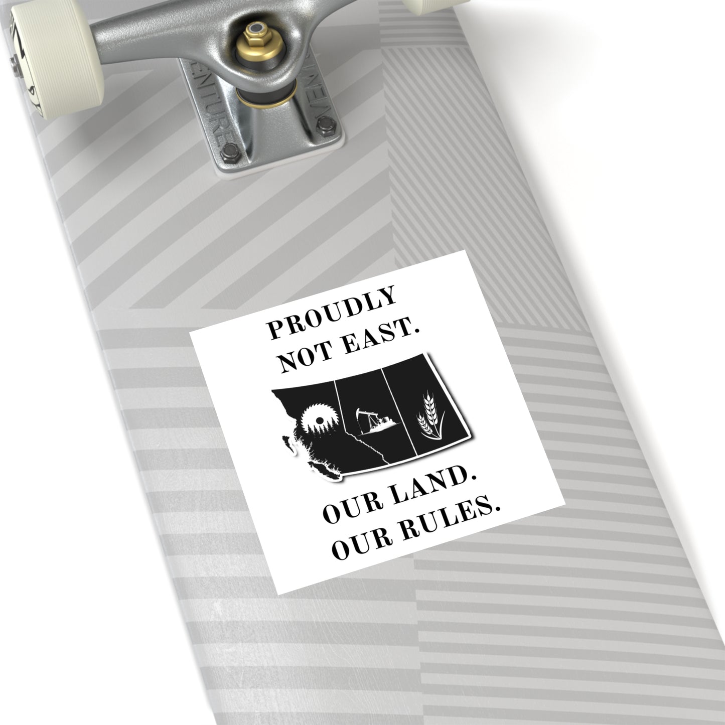 "Proudly Not East" Sticker