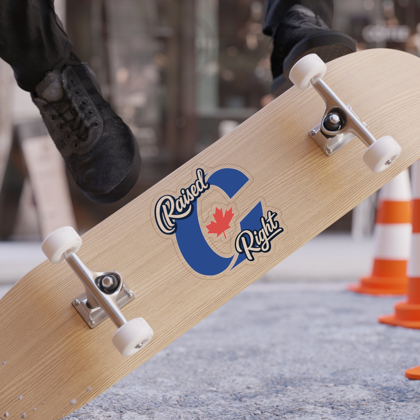"Raised Right" Transparent Outdoor Sticker