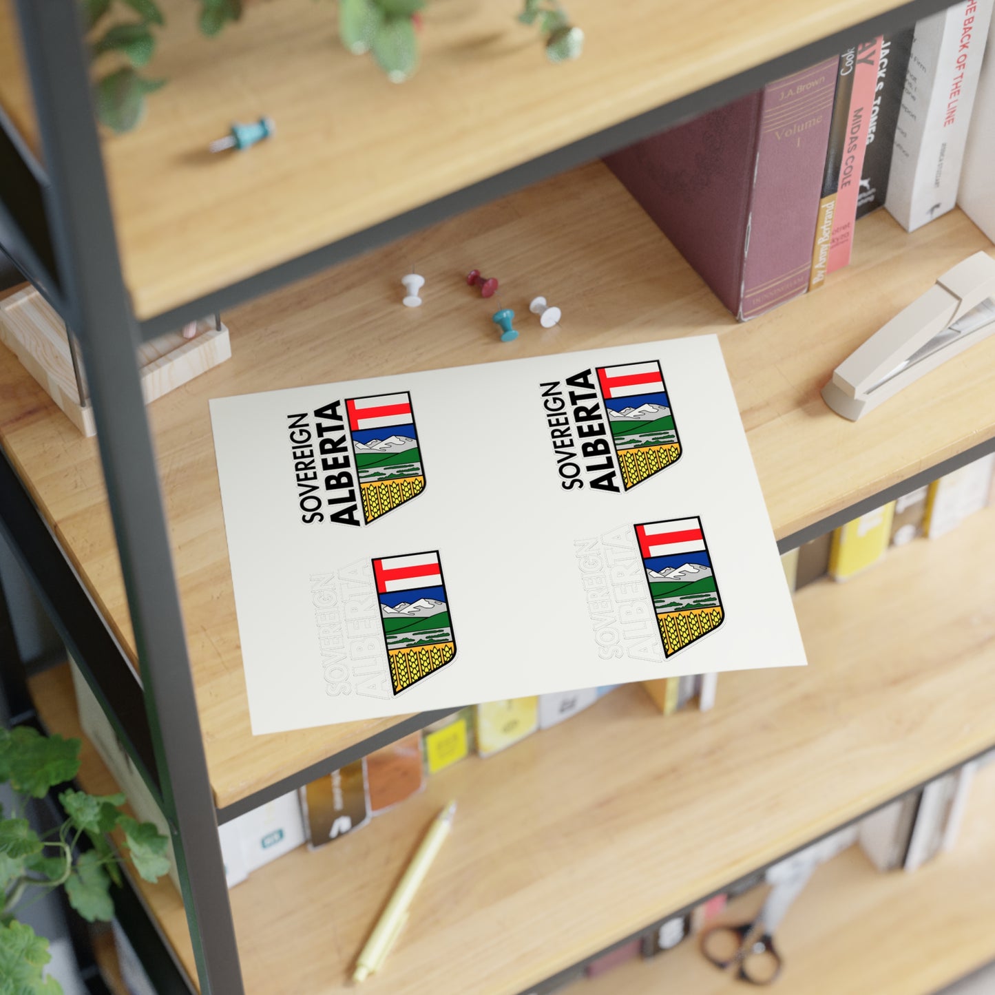 "Alberta Half-Crest" 4-Sticker Pack