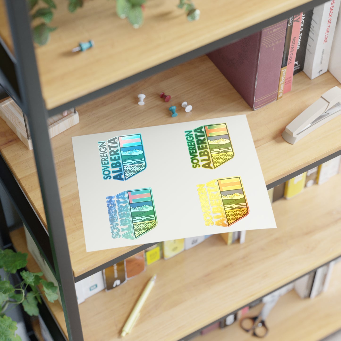 "Alberta Half-Crest" 4-Sticker Pack