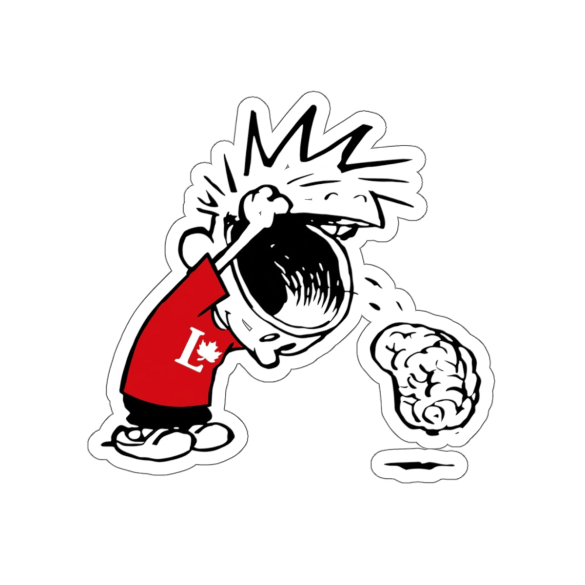 "Liberal with no brains" Sticker