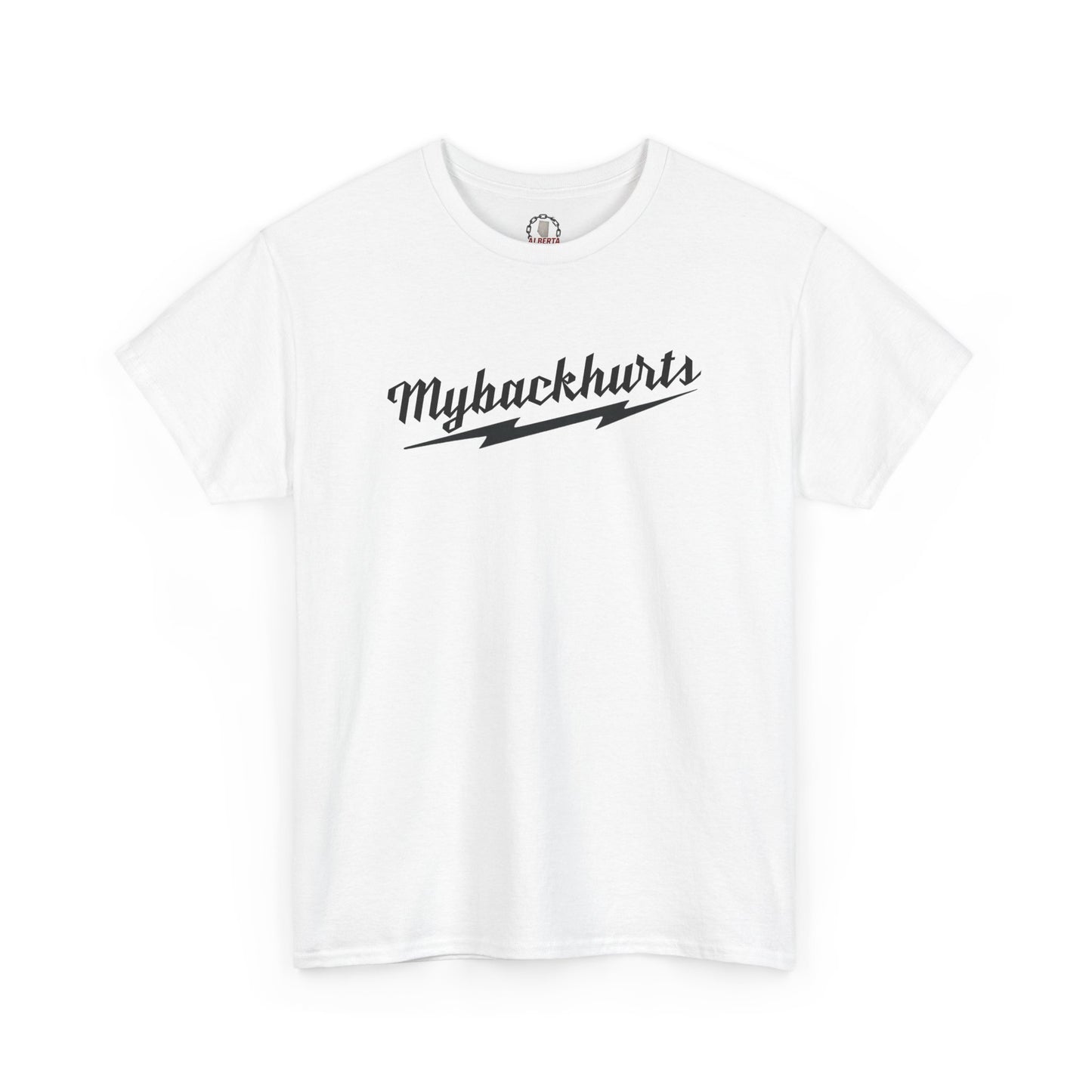 "Mybackhurts" T-Shirt, Black Logo