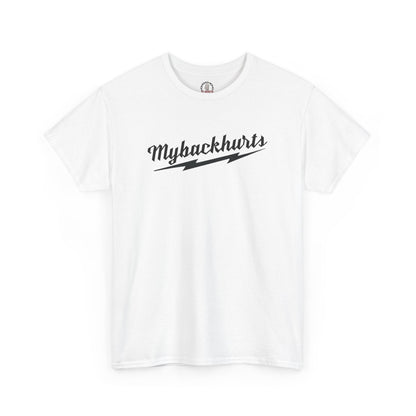 "Mybackhurts" T-Shirt, Black Logo