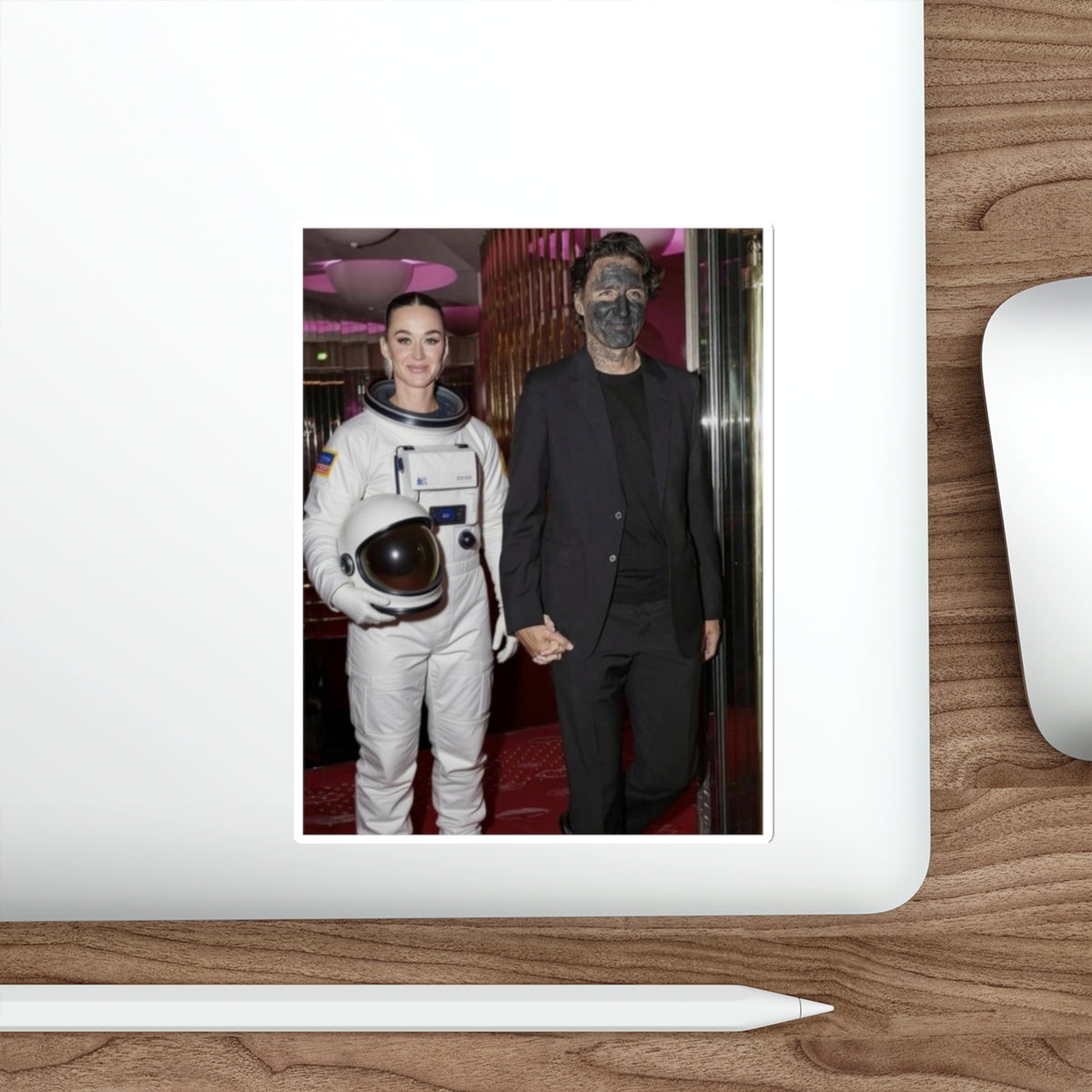 "Katy and Trudeau Costume" Sticker