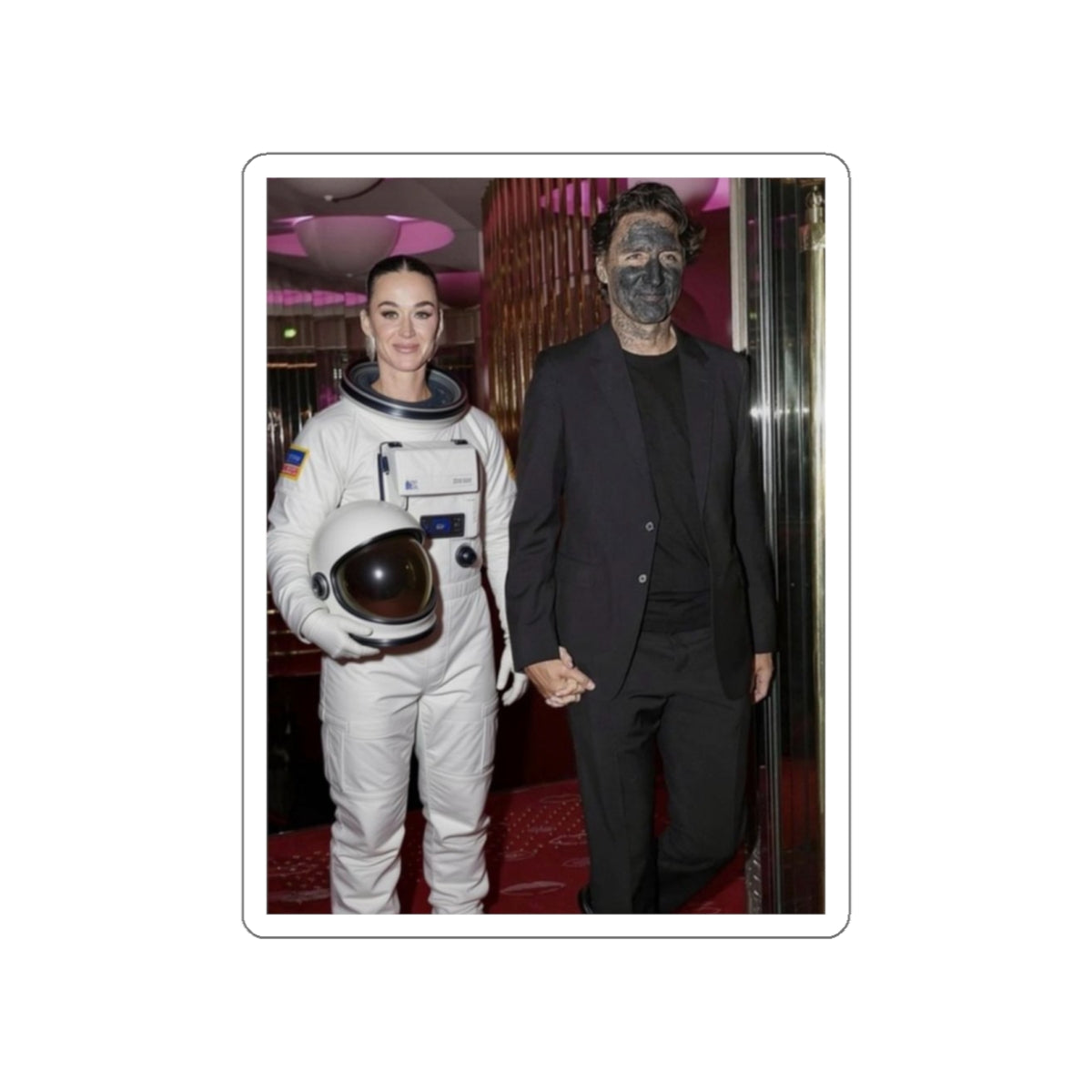"Katy and Trudeau Costume" Sticker