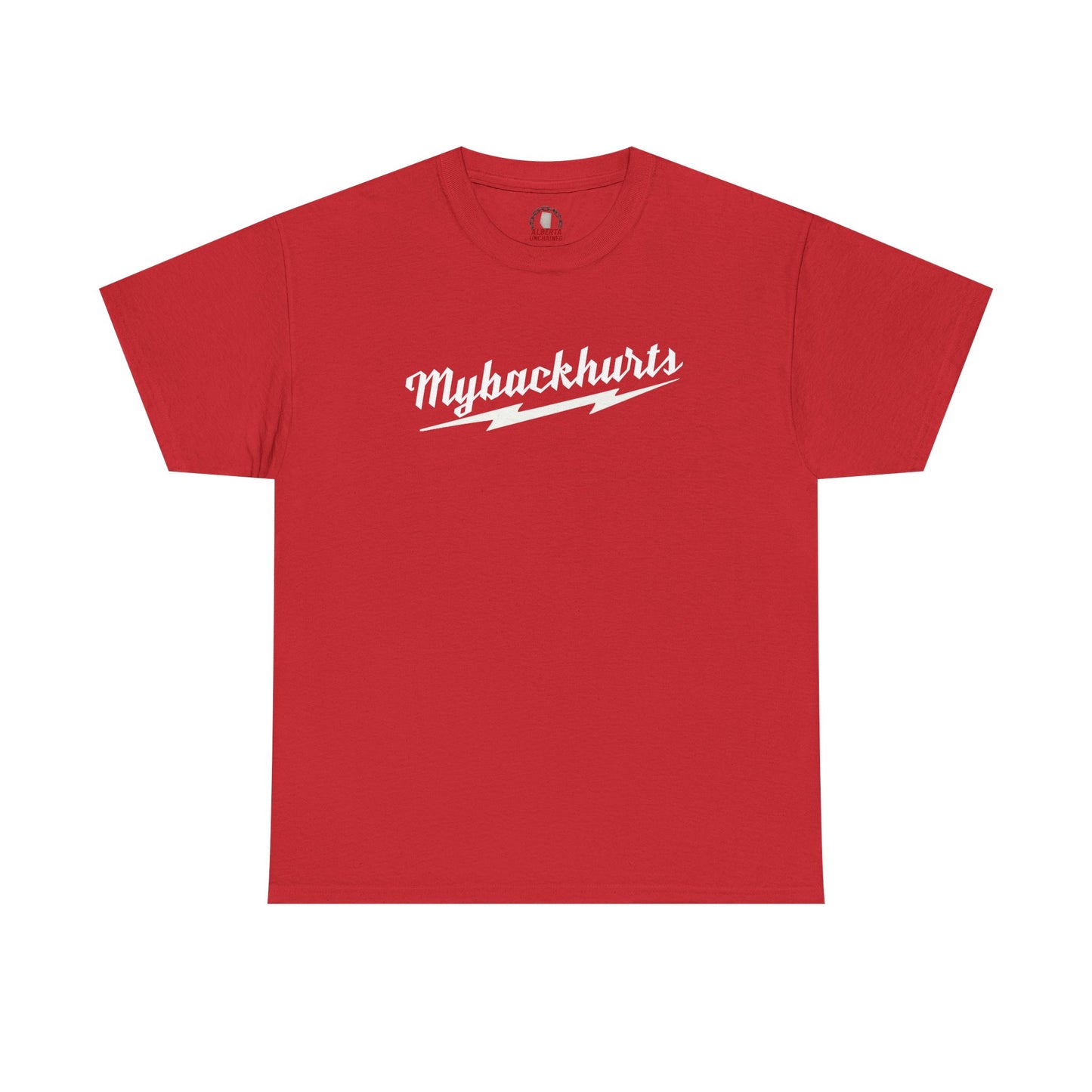 "Mybackhurts" T-Shirt, White Logo