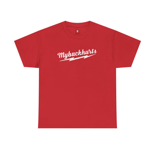 "Mybackhurts" T-Shirt, White Logo