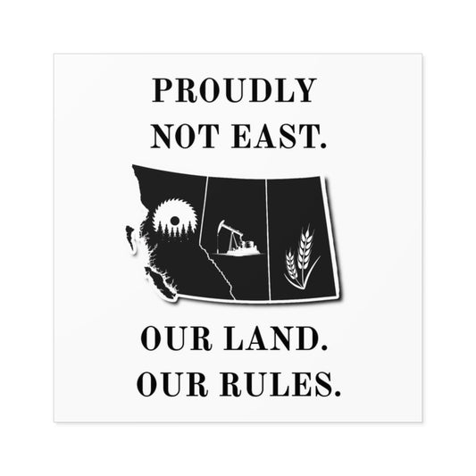 "Proudly Not East" Sticker