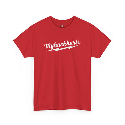 "Mybackhurts" T-Shirt, White Logo