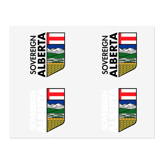"Alberta Half-Crest" 4-Sticker Pack