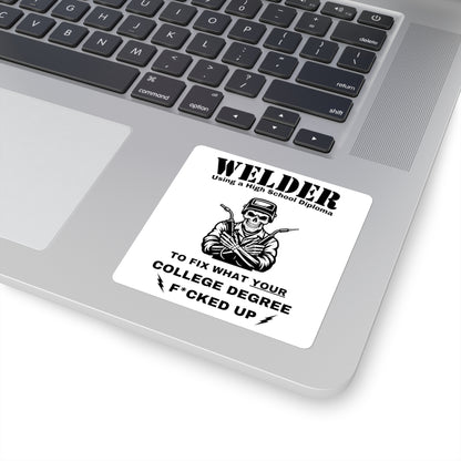"Welder" Square Sticker