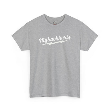 "Mybackhurts" T-Shirt, White Logo