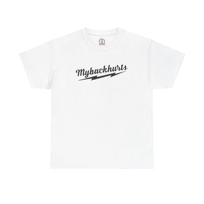 "Mybackhurts" T-Shirt, Black Logo