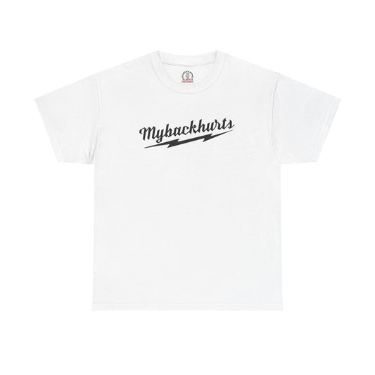 "Mybackhurts" T-Shirt, Black Logo