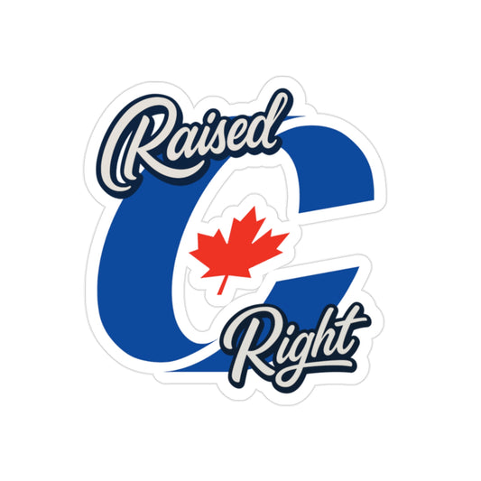 "Raised Right" Transparent Outdoor Sticker