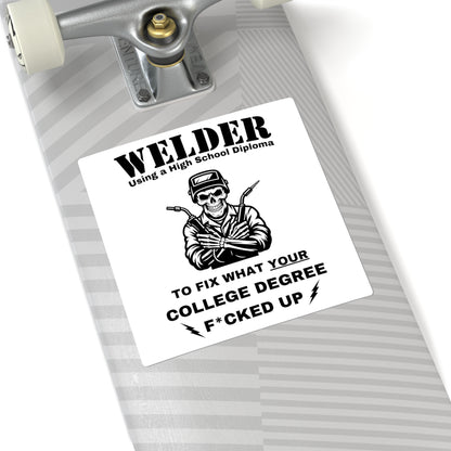 "Welder" Square Sticker