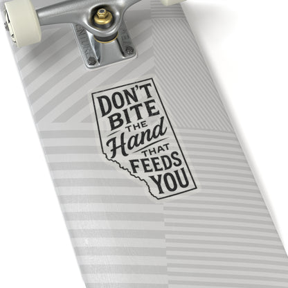 "Don't Bite The Hand" Sticker
