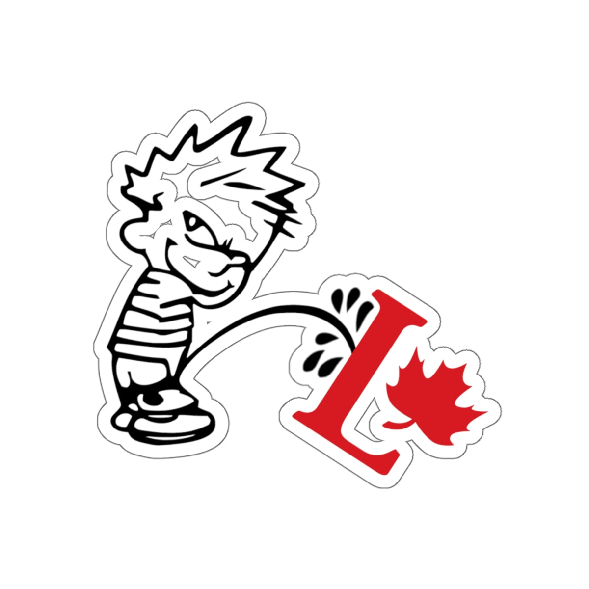 "Peeing on the Liberals" Sticker