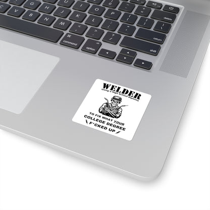 "Welder" Square Sticker