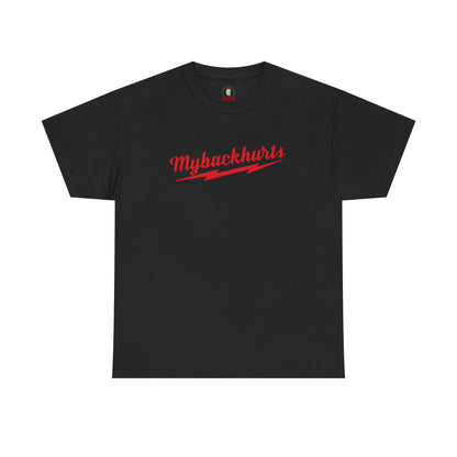 "Mybackhurts" T-Shirt, Red Logo