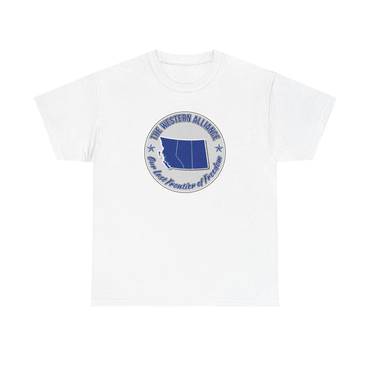 "Western Alliance, Blue" T-shirt