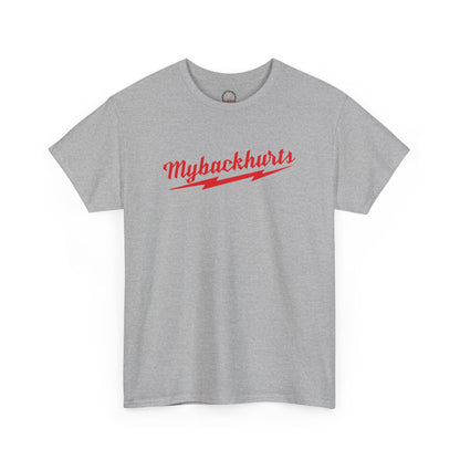 "Mybackhurts" T-Shirt, Red Logo