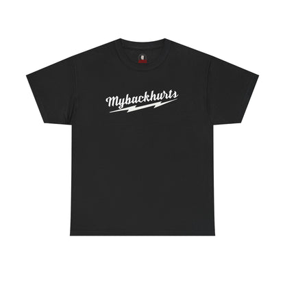 "Mybackhurts" T-Shirt, White Logo