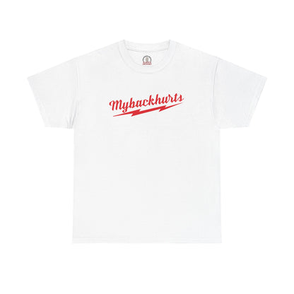 "Mybackhurts" T-Shirt, Red Logo