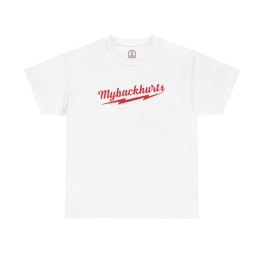 "Mybackhurts" T-Shirt, Red Logo