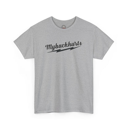 "Mybackhurts" T-Shirt, Black Logo