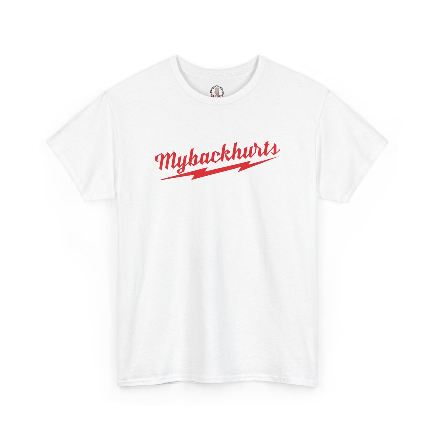 "Mybackhurts" T-Shirt, Red Logo
