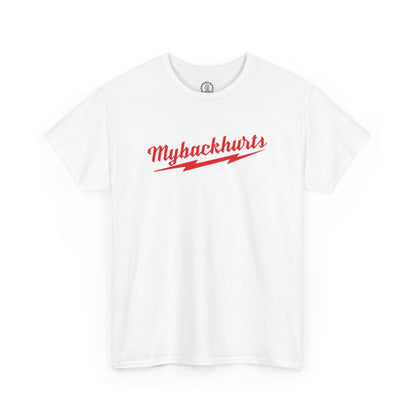 "Mybackhurts" T-Shirt, Red Logo