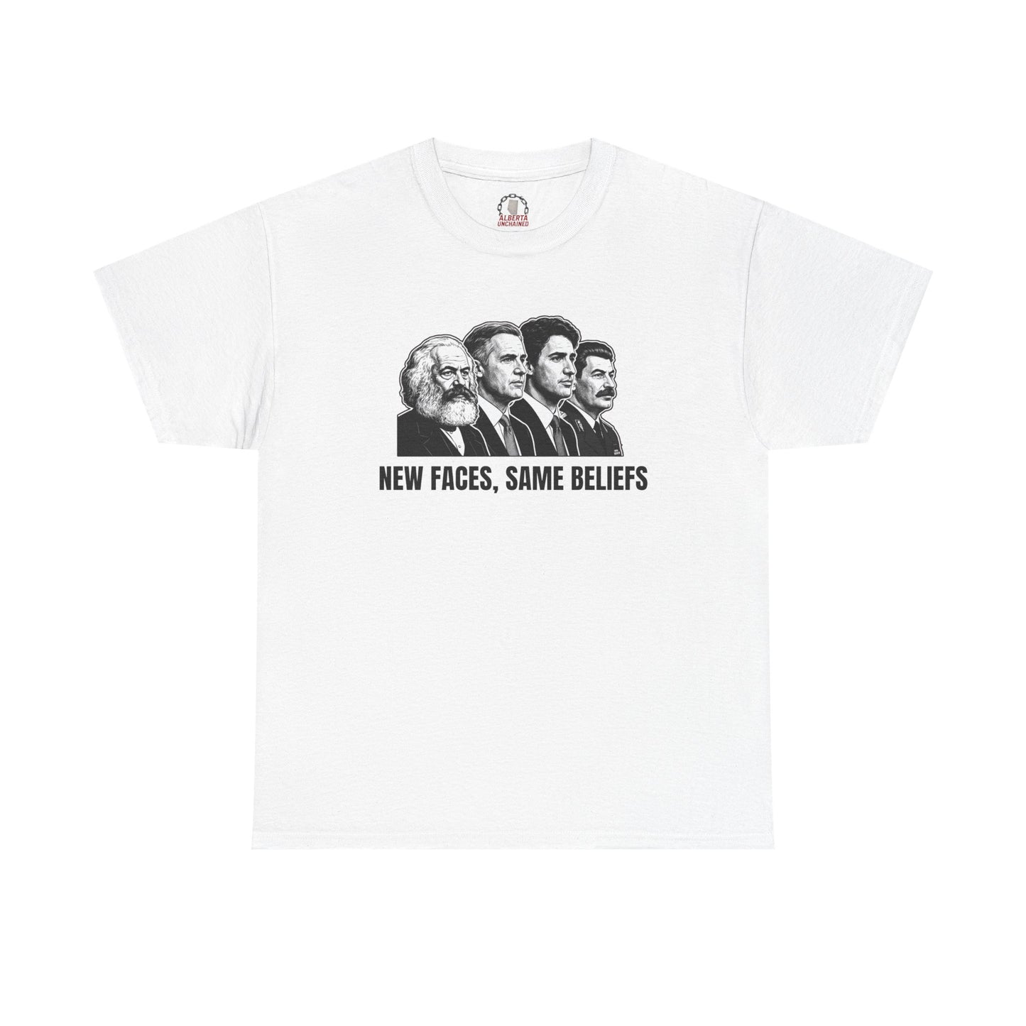 "New Faces, Same Beliefs" T-Shirt